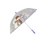 Sterntaler Parapluie pour enfant avec poignée en demi-cercle, fermeture, parapluie transparent avec motif et passepoil réfléchissant sur le bord ; transparent