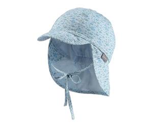 Sterntaler Schirmmütze Fische mit Nackenschutz und Bindeband, Casquette à visière Poissons avec protège-Nuque et Lien à Nouer Garçon, Hellblau,
