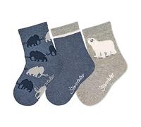 Sterntaler Söckchen 3er-Pack Mammut Bonneterie, Encre Bleue, 18 Bébé Fille