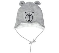 Sterntaler Strickmütze Bärchen Bonnet, Argenté chiné, 51 Bébé garçon