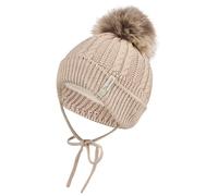 Sterntaler Strickmütze Zopfmuster Bonnet, Sable, 49 Mixte bébé