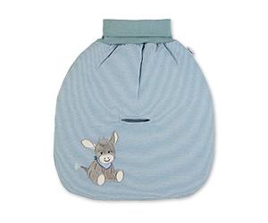 Sterntaler Turbulette Matelassée, Âne Emmi, Âge : Bébé dès la Naissance, 48 x 42 cm, Bleu Clair/Multicolore