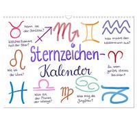 Sternzeichen-Kalender (Wandkalender 2026 DIN A3 quer), CALVENDO Monatskalender: Alle Sternzeichen liebevoll gezeichnet von der Kritzelfee