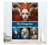 Sternzeichen. Mit himmlischen Frauen durch den Tierkreis (hochwertiger Premium Wandkalender 2026 DIN A2 hoch), Kunstdruck in Hochglanz: Eine künstlerische Horoskop-Reise durch das Jahr