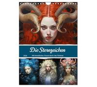 Sternzeichen. Mit himmlischen Frauen durch den Tierkreis (Wandkalender 2026 DIN A4 hoch), CALVENDO Monatskalender: Eine künstlerische Horoskop-Reise durch das Jahr