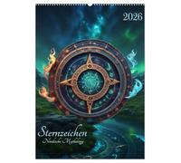 Sternzeichen Nordische Mythology (Wandkalender 2026 DIN A2 hoch), CALVENDO Monatskalender: Kalender 24 mit den 12 Tierkreiszeichen im nordisch mythologischen Stil