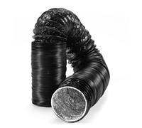STERR 125 mm x 10 m Gaine Flexible Aluminium Tubage Flexible - Rallonge Evacuation Clim - Gaine Chauffage - Tuyau Pour l'installation De Chauffage