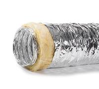 STERR Tuyau flexible isolé pour conduits de ventilation 80 mm x 5 m - Tuyau d'évacuation - Tuyau pour chauffage et refroidissement - Ventilation et conditionnement d'air - IAL080_5