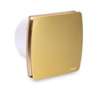 STERR Ventilateur de salle de bain, 150 mm, avec clapet anti-retour, doré, fonctionnement silencieux, ventilateur moderne pour salle de bain, mural, réduction de l'humidité