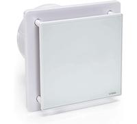 STERR Ventilateur de salle de bain blanc 150 mm avec HYGROSTAT - Ventilateur de salle de bain - Façade en verre - Look moderne - BFS150H - 25 W