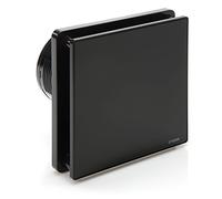 STERR Ventilateur de salle de bain Noir 100 mm avec HYGROSTAT - Ventilateur de salle de bain - Façade en verre - Look moderne - BFS100H-B - 10 W