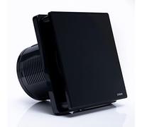 STERR Ventilateur de Salle de Bain Noir 100 mm - Ventilateur de Salle de Bain - Façade en Verre - Look Moderne - BFS100-B - 10W