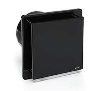 STERR Ventilateur de Salle de Bain Noir 150 mm avec TIMER - Ventilateur de Salle de Bain - Façade en Verre - Look Moderne - BFS150T-B - 25W