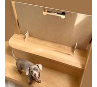 Sterzeal - Barrière pour Chien Temporaire - Barrière pour Animaux de Compagnie - Bloqueur d'Escalier pour Chiot - Barrière de Patio - Saucisse Sans Perçage - Vis Sans Vis - Porte Pliable en Bois pour