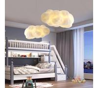 Stesulfr Lustre E27 forme de nuage lampe suspendue pour restaurant hauteur réglable îlot de cuisine coton en forme de dessin animé convient pour café bar jardin d'enfants aire de jeux éclairage de pla