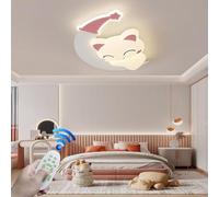 Stesulfr Plafonnier Forme de Chat Mignon LED intensité Variable luminaire de Chambre de bébé Abat Jour PE plafonnier au Design de Dessin animé créatif adapté à l'îlot de Cuisine Salle de Bain Salle à
