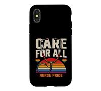 Stéthoscope Arc-en-Ciel Care for All Nurse Pride Coque pour iPhone X/XS