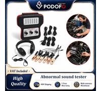 Stéthoscope automobile Podofo, kit de diagnostic automobile, kit de diagnostic du système de châssis, stéthoscope électronique avec écouteurs, stéthoscope six canaux, testeur de sons anormaux