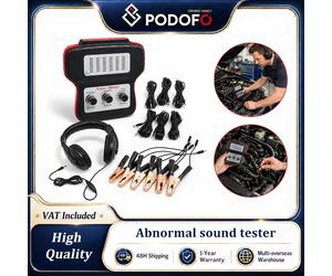 Stéthoscope automobile Podofo, kit de diagnostic automobile, kit de diagnostic du système de châssis, stéthoscope électronique avec écouteurs, stéthoscope six canaux, testeur de sons anormaux