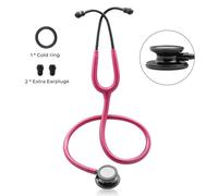 Stéthoscope De Cardiologie Professionnel Portable,Stéthoscope Double Face,Équipement Médical,Infirmière,Médecin - Type Rose Red-Black