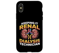 Stéthoscope d'équipage de dialyse - Technicien néphrologie Cardiaque Coque pour iPhone X/XS