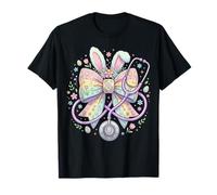 Stéthoscope d'infirmière de Pâques avec Oreilles de Lapin et nœud Floral T-Shirt