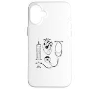 Stéthoscope d'infirmière en Forme de cœur Coque pour iPhone 16 Plus