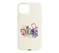 Stéthoscope d'infirmière Mignon Motif léopard Marguerite coloré Coque pour iPhone 15 Plus