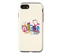 Stéthoscope d'infirmière Mignon Motif léopard Marguerite coloré Coque pour iPhone SE (2020) / 7/8