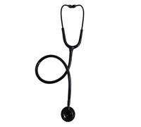 Stéthoscope double tête en acier inoxydable de haute qualité Noir