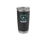 Stéthoscope en forme de cœur avec symbole de foi pour infirmière Gobelet isotherme en acier inoxydable double paroi