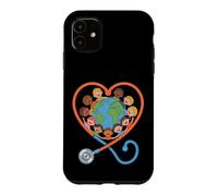 Stéthoscope en Forme de cœur multiculturel pour Enfants Coque pour iPhone 11