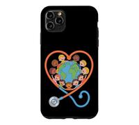 Stéthoscope en Forme de cœur multiculturel pour Enfants Coque pour iPhone 11 Pro Max