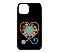 Stéthoscope en Forme de cœur multiculturel pour Enfants Coque pour iPhone 13