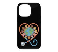 Stéthoscope en Forme de cœur multiculturel pour Enfants Coque pour iPhone 13 Pro