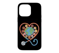 Stéthoscope en Forme de cœur multiculturel pour Enfants Coque pour iPhone 14 Pro Max
