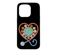 Stéthoscope en Forme de cœur multiculturel pour Enfants Coque pour iPhone 15 Pro