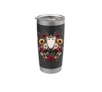 Stéthoscope floral d'infirmière, colibri, tournesol, marguerite Gobelet isotherme en acier inoxydable double paroi
