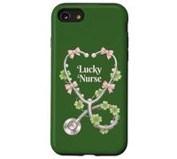 Stéthoscope Lucky Nurse St Patrick en Forme de cœur avec nœuds Roses Coque pour iPhone SE (2020) / 7/8