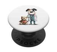 Stéthoscope Mignon avec Ours en Peluche PopSockets PopGrip Adhésif