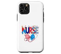 Stéthoscope pour infirmière Motif Rayures et étoiles patriotiques Coque pour iPhone 11 Pro