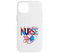 Stéthoscope pour infirmière Motif Rayures et étoiles patriotiques Coque pour iPhone 14 Plus
