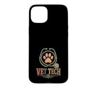Stéthoscope rétro vétérinaire Patte Amoureux des Animaux Coque pour iPhone 15 Plus