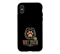 Stéthoscope rétro vétérinaire Patte Amoureux des Animaux Coque pour iPhone X/XS