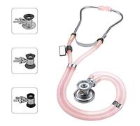 Stéthoscope Sprague Rappaport - Pavillon Double Et Interchangeable (Pour Adulte, Enfant, Nourrisson) - MDF Instruments - Rose Translucide (MDF767-ICO)