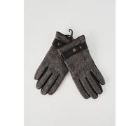 Stetson Gants en Cuir Herringbone Wool Homme - avec doigts pour doublure, doublure Hiver automne-hiver - 7 1/2 HS noir-gris