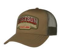 Stetson American Heritage 1865 Casquette de baseball en maille pour homme et femme - Avec doublure printemps-été, automne-hiver, Marron/olive, taille unique
