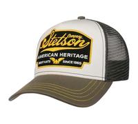 Stetson American Heritage Trucker Casquette de baseball pour homme avec empiècement en maille filet pour l'été et l'hiver, gris, taille unique