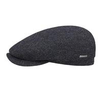STETSON Casquette Belfast Herringbone Casquette Gavroche Bonnet pour Homme (57 cm - Noir-Bleu)