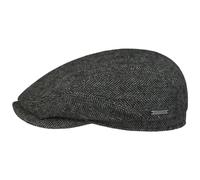 Stetson Belfast Casquette plate classique en laine pour femme/homme | Fabriquée dans l'UE, gris/bleu, 59 EU